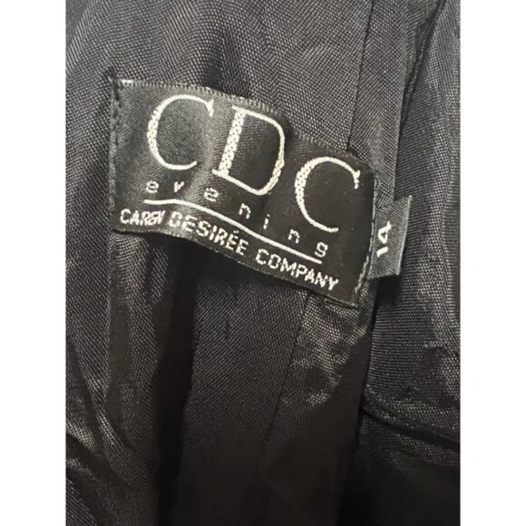 CDC Fit & Flare Dress Womens Lord & Taylor  Size 14 Solid Black Short Lined - Picture 9 of 12